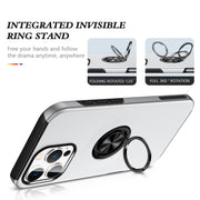 For iPhone 16 Pro Magnetic Ring Holder Phone Case(Silver)