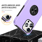 For iPhone 16 Pro Magnetic Ring Holder Phone Case(Purple)