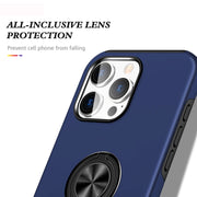 For iPhone 16 Pro Max Magnetic Ring Holder Phone Case(Navy Blue)