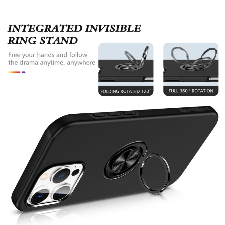 For iPhone 16 Pro Max Magnetic Ring Holder Phone Case(Black) - free shipping - PMC TechLife - Order now!