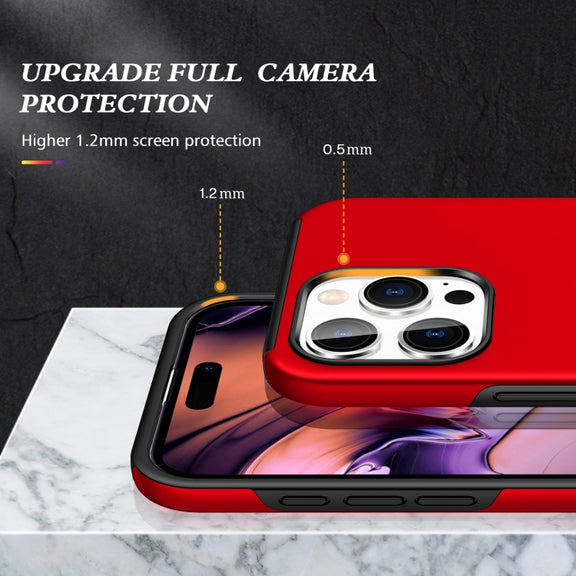 For iPhone 16 Pro Max Magnetic Ring Holder Phone Case(Red)