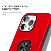 For iPhone 16 Pro Max Magnetic Ring Holder Phone Case(Red)