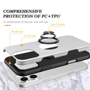 For iPhone 16 Pro Max Magnetic Ring Holder Phone Case(Silver)