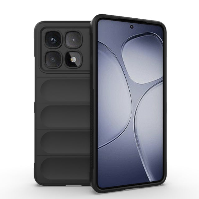 For Redmi K70 Ultra Global Magic Shield TPU + Flannel Phone Case(Black)