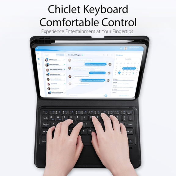 For iPad Pro 11 2024 DUX DUCIS TK Series Wireless Bluetooth Keyboard Tablet Protective Case(Black)