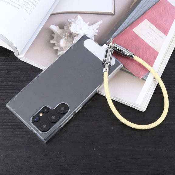 USB-C / Type-C to 8 Pin Data Cable Phone Anti-lost Short Lanyard, Length: 30cm(Yellow Braid)