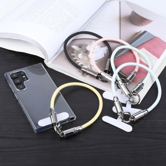 USB-C / Type-C to 8 Pin Data Cable Phone Anti-lost Short Lanyard, Length: 30cm(Yellow Braid)