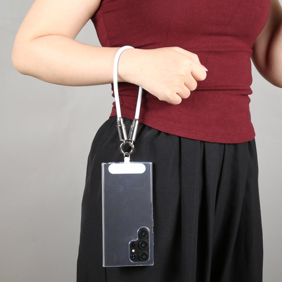 USB-C / Type-C to 8 Pin Data Cable Phone Anti-lost Short Lanyard, Length: 30cm(Grey Braid)