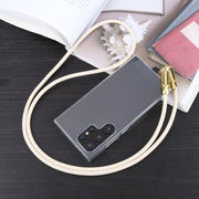 Type-C to 8 Pin Braid Data Cable Phone Anti-lost Crossbody Lanyard, Length: 1.2m(Khaki)