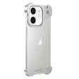 For iPhone 12 Aromatherapy Alloy Frameless Phone Case(Silver) - iPhone 12 / 12 Pro Cases by PMC TechLife | Online Shopping South Africa | PMC TechLife | Buy Now Pay Later Mobicred