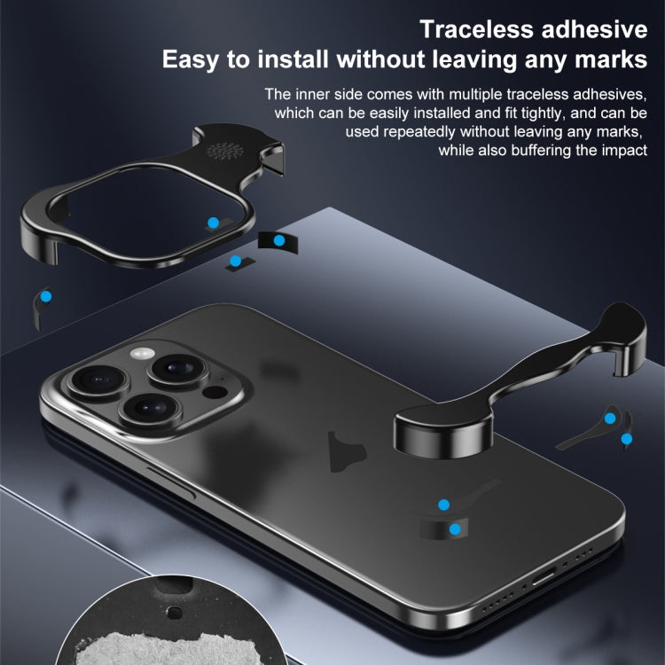 For iPhone 16 Pro Aromatherapy Alloy Frameless Phone Case(Black)