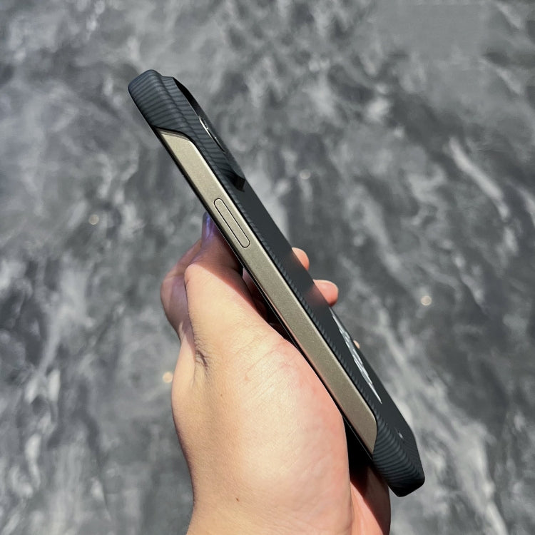 For iPhone 14 Carbon Fiber Frameless Cooling Phone Case(Red)