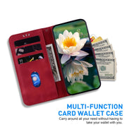 For Motorola Edge 2024 Lotus Embossed Leather Phone Case(Red)