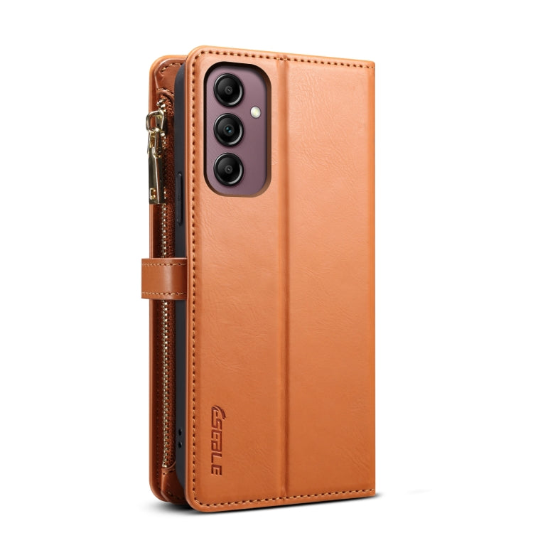 For Samsung Galaxy S25+ 5G ESEBLE Star Series Lanyard Zipper Wallet RFID Leather Case(Brown)