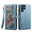 For Samsung Galaxy S25 Ultra 5G ESEBLE Star Series Lanyard Zipper Wallet RFID Leather Case(Blue) - free shipping - PMC Jewellery - Order now!