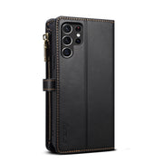 For Samsung Galaxy S25 Ultra 5G ESEBLE Star Series Lanyard Zipper Wallet RFID Leather Case(Black)