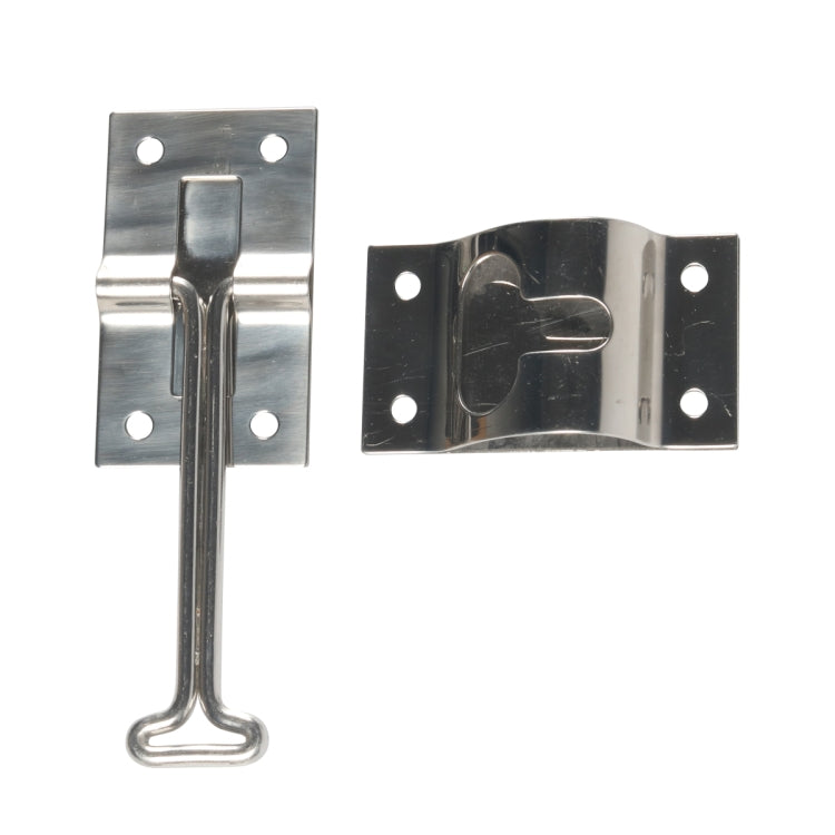Vans / RVs / Trucks 4 inch Stainless Steel Door Hook with screws(Silver) - Booster Cable & Clip by PMC TechLife | Online Shopping South Africa | PMC TechLife | Buy Now Pay Later Mobicred