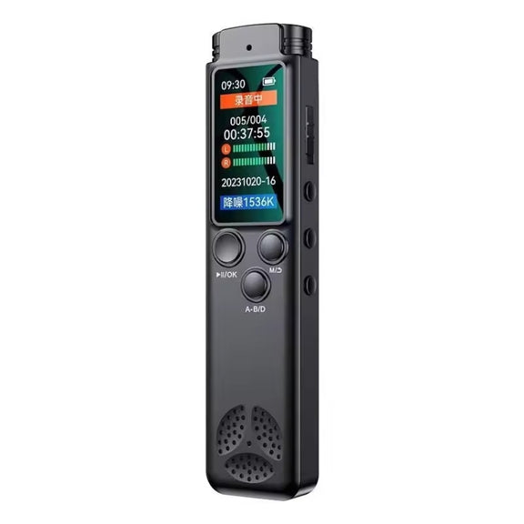 H22 Smart Color Screen Noise Reduction Voice Recorder, Capacity:8GB(Black)