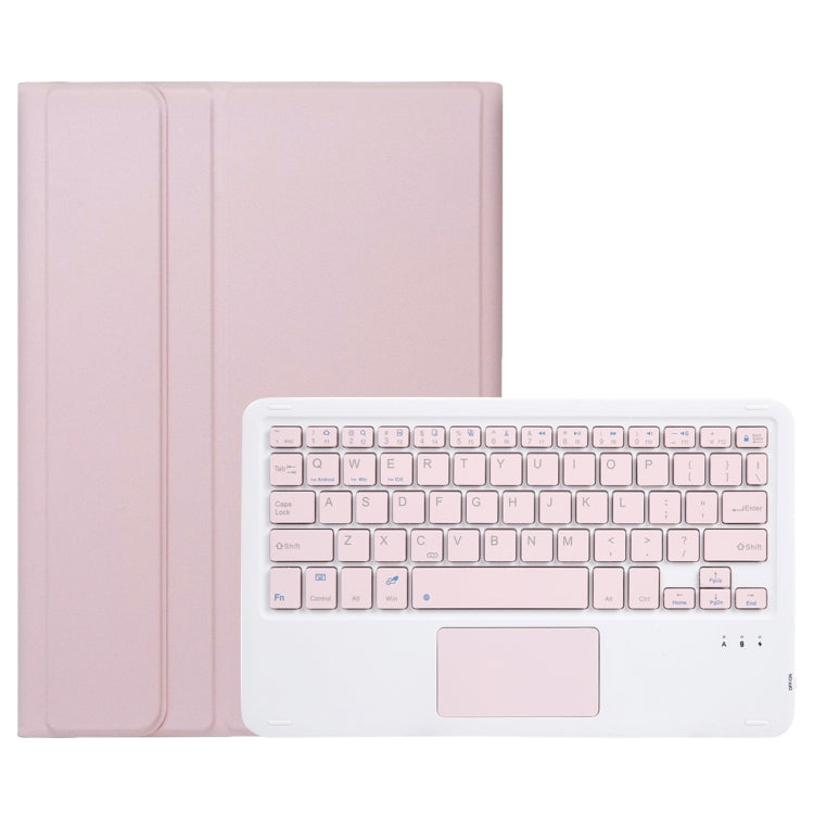 For iPad Air 11 2025 / 2024 / Air 5 10.9 / Air 4 A098B-A Detachable Ultra-Thin Bluetooth Touch Keyboard Leather Tablet Case with Pen Slot(Pink) - For iPad Air by PMC Jewellery | Online Shopping South Africa | PMC Jewellery | Buy Now Pay Later Mobicred