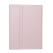 For iPad Air 11 2025 / 2024 / Air 5 10.9 / Air 4 A098B-A Detachable Ultra-Thin Bluetooth Touch Keyboard Leather Tablet Case with Pen Slot(Pink)