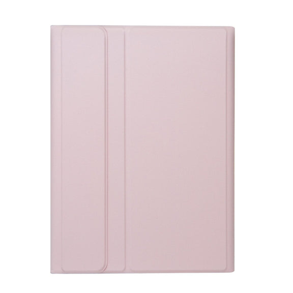 For iPad Air 11 2025 / 2024 / Air 5 10.9 / Air 4 A098B-A Detachable Ultra-Thin Bluetooth Touch Keyboard Leather Tablet Case with Pen Slot(Pink)