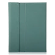 For iPad Air 11 2025 / 2024 / Air 5 10.9 / Air 4 A098B-A Detachable Ultra-Thin Bluetooth Touch Keyboard Leather Tablet Case with Pen Slot(Dark Green)