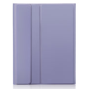 For iPad Air 11 2025 / 2024 / Air 5 10.9 / Air 4 A098B-A Detachable Ultra-Thin Bluetooth Touch Keyboard Leather Tablet Case with Pen Slot(Purple)
