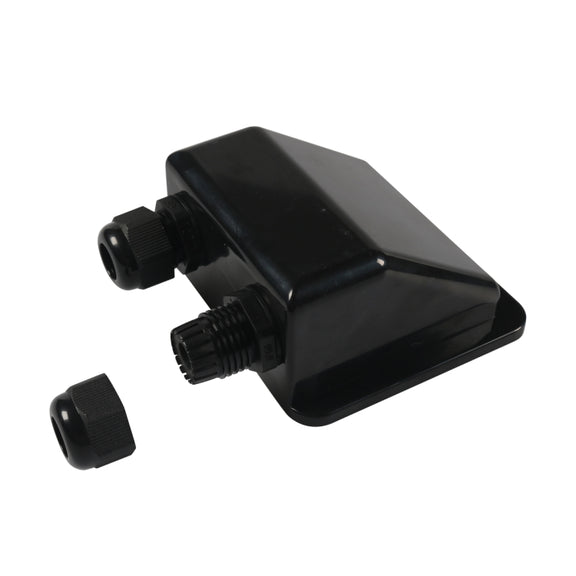 RV Sealed Water-resistant Solar Double Cable Entry Gland Box(Black)