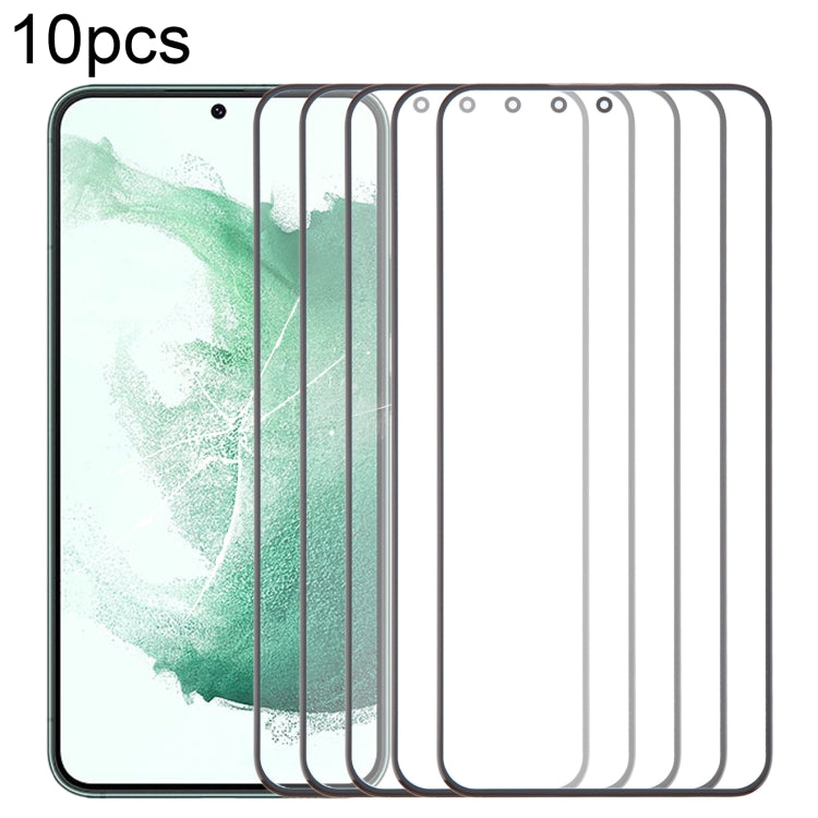 For Samsung Galaxy S22+ SM-S906B 10pcs Front Screen Outer Glass Lens with OCA Optically Clear Adhesive - free shipping - PMc TechLife - Order now!
