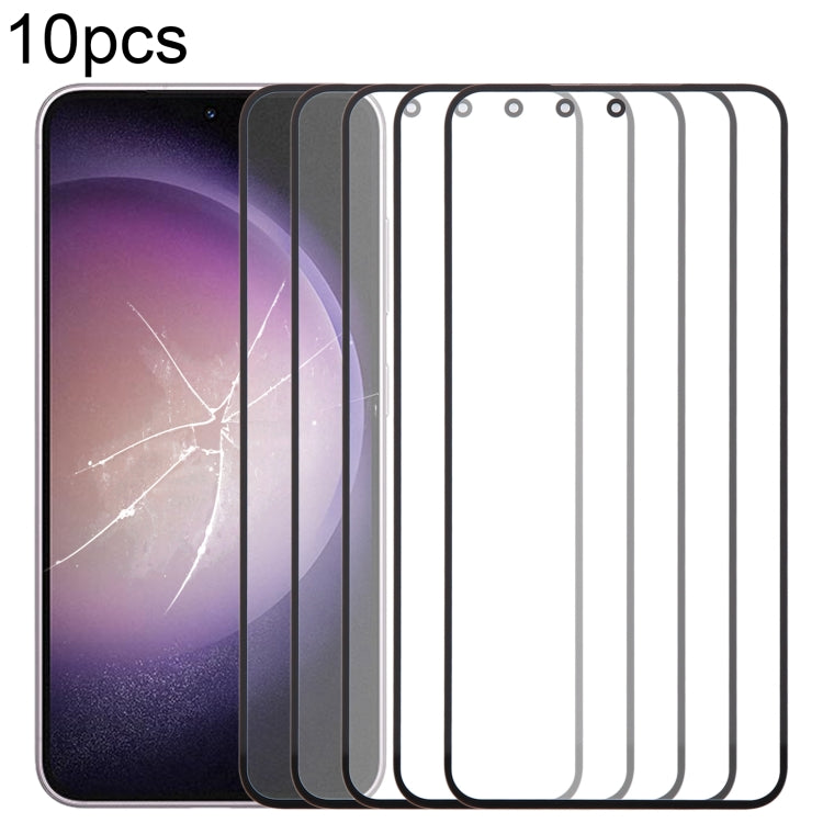 For Samsung Galaxy S23 SM-S911B 10pcs Front Screen Outer Glass Lens with OCA Optically Clear Adhesive - free shipping - PMc TechLife - Order now!
