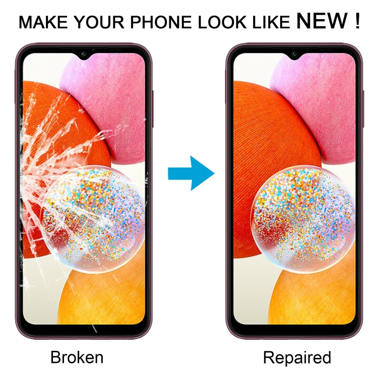 For Samsung Galaxy A14 4G SM-A14F 10pcs Front Screen Outer Glass Lens with OCA Optically Clear Adhesive - free shipping - PMc TechLife - Order now!