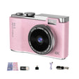 LK003 2.4 inch Dual-lens 4K HD CCD Camera Retro Kids Camera(Pink) - free shipping - PMC TechLife - Order now!