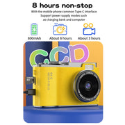 LK003 2.4 inch Dual-lens 4K HD CCD Camera Retro Kids Camera(White)