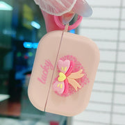 For AirPods Pro 2 3D Love Bowknot Bluetooth Earphone Protective Case(Pink)
