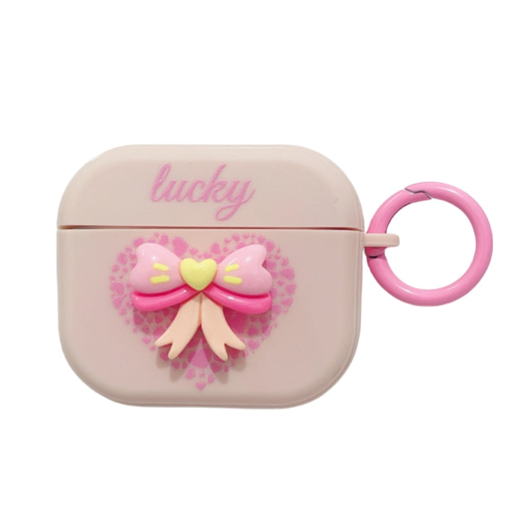 For AirPods 3 3D Love Bowknot Bluetooth Earphone Protective Case(Pink) - For AirPods 3 by PMC Jewellery | Online Shopping South Africa | PMC Jewellery | Buy Now Pay Later Mobicred