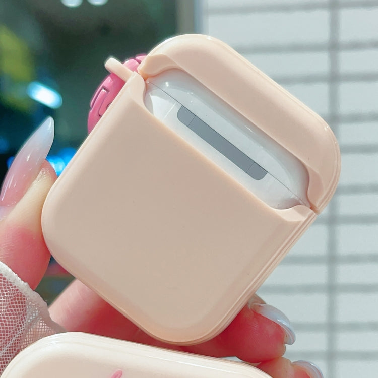 For AirPods 2 / 1 3D Love Bowknot Bluetooth Earphone Protective Case(Pink) - For AirPods 1/2 by PMC Jewellery | Online Shopping South Africa | PMC Jewellery | Buy Now Pay Later Mobicred