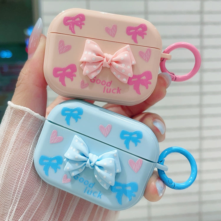 For AirPods Pro 2 3D Dot Bowknot Bluetooth Earphone Protective Case(Pink) - free shipping - PMC Jewellery - Order now!