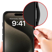 For iPhone 16 Pro Max Armor Clear TPU Hard PC Phone Case(Matte Black)