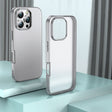 For iPhone 16 Pro Armor Clear TPU Hard PC Phone Case(Grey) - iPhone 16 Pro Cases by PMC TechLife | Online Shopping South Africa | PMC TechLife | Buy Now Pay Later Mobicred
