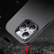 For iPhone 16 Pro Armor Clear TPU Hard PC Phone Case(Grey)