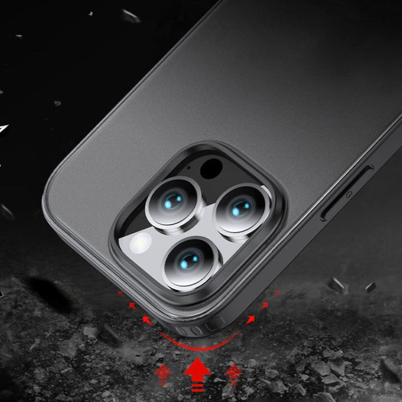 For iPhone 16 Pro Armor Clear TPU Hard PC Phone Case(Grey)