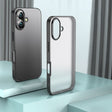 For iPhone 16 Plus Armor Clear TPU Hard PC Phone Case(Matte Black) - free shipping - PMC TechLife - Order now!