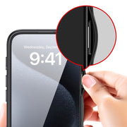 For iPhone 16 Plus Armor Clear TPU Hard PC Phone Case(Matte Black)