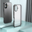 For iPhone 16 Armor Clear TPU Hard PC Phone Case(Matte Black) - iPhone 16 Cases by PMC TechLife | Online Shopping South Africa | PMC TechLife | Buy Now Pay Later Mobicred