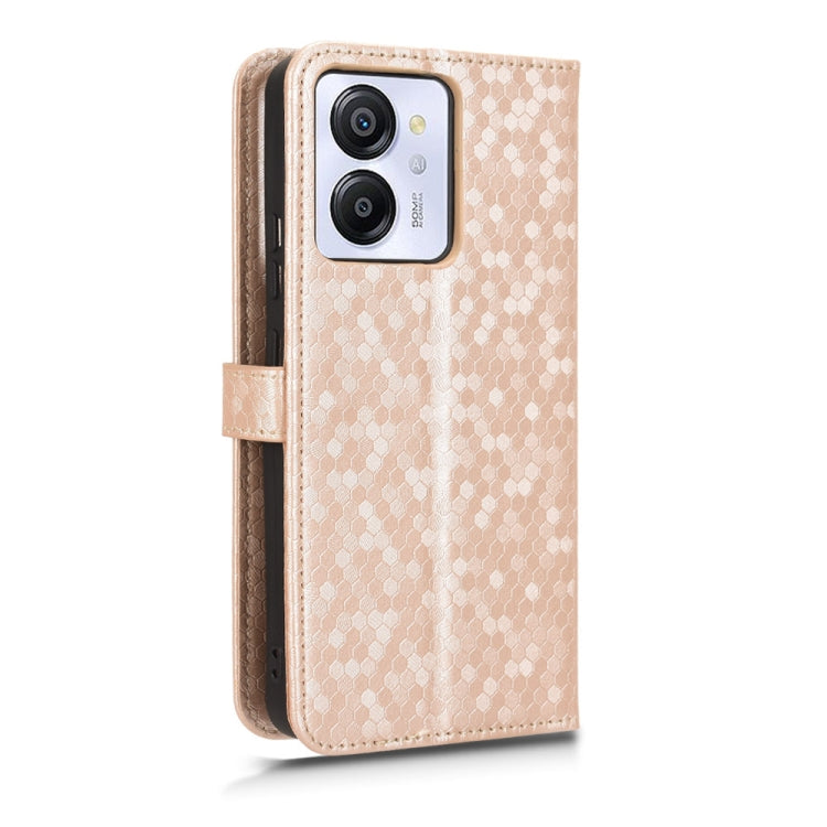 For Blackview Oscal Modern 8 / Color 8 Honeycomb Dot Texture Leather Phone Case(Gold) - More Brand by PMC TechLife | Online Shopping South Africa | PMC TechLife | Buy Now Pay Later Mobicred