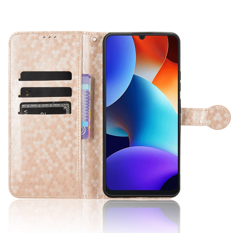 For Blackview Oscal Modern 8 / Color 8 Honeycomb Dot Texture Leather Phone Case(Gold) - More Brand by PMC TechLife | Online Shopping South Africa | PMC TechLife | Buy Now Pay Later Mobicred