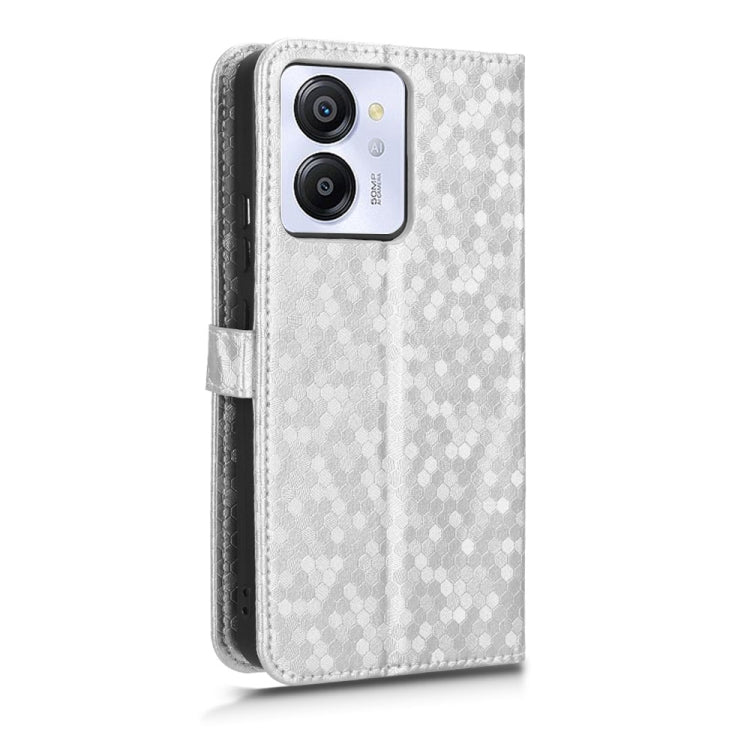 For Blackview Oscal Modern 8 / Color 8 Honeycomb Dot Texture Leather Phone Case(Silver) - More Brand by PMC TechLife | Online Shopping South Africa | PMC TechLife | Buy Now Pay Later Mobicred