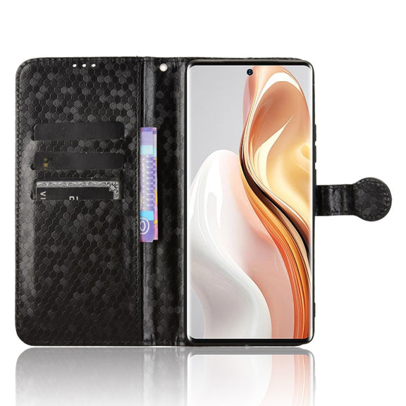 For Ulefone Note 17 Pro Honeycomb Dot Texture Leather Phone Case(Black)