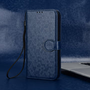 For Ulefone Note 17 Pro Honeycomb Dot Texture Leather Phone Case(Blue)