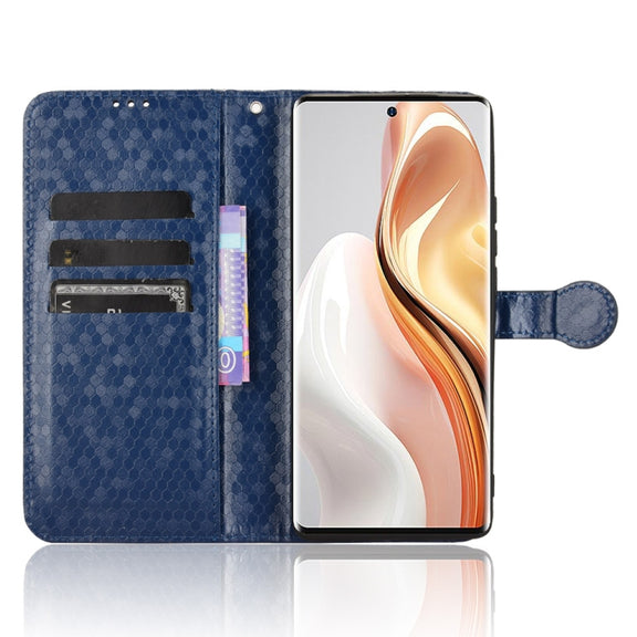 For Ulefone Note 17 Pro Honeycomb Dot Texture Leather Phone Case(Blue)